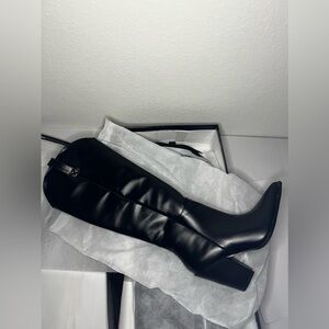 Nasty Gal Faux Leather Western Women Knee Boots Black Size 5